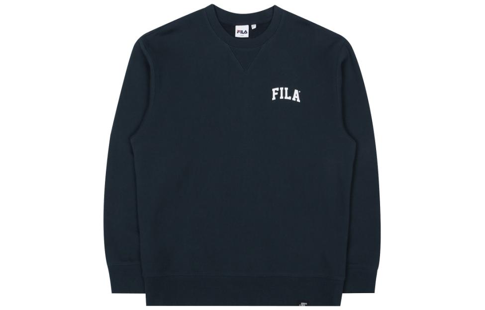 FILA Crewneck Logo Print Long Sleeve Sweatshirt - Dark Blue FE2POC5112X-INA