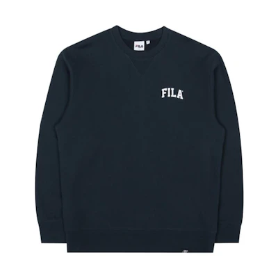 FILA Crewneck Logo Print Long Sleeve Sweatshirt - Dark Blue FE2POC5112X-INA