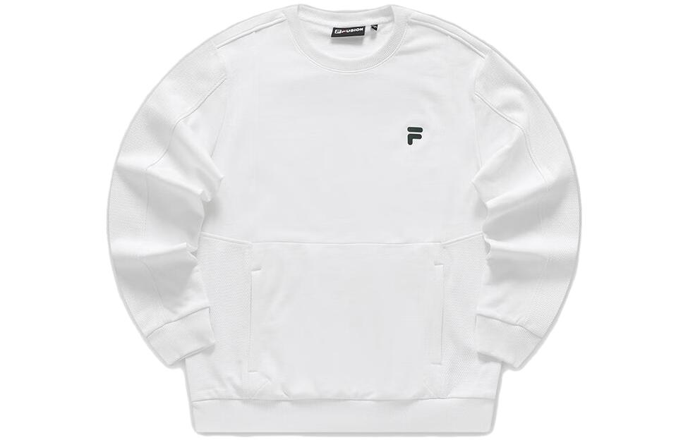 FILA Crewneck Pullover Sweatshirt Letter Graphic Standard White T11M341209F-WT
