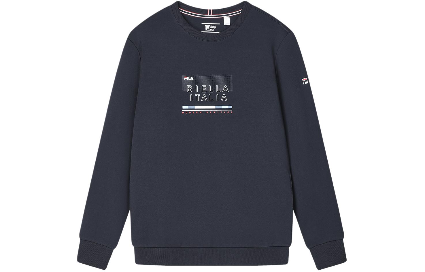 FILA Crewneck Pullover Sweatshirt Letter Print - Legendary Blue F11M411211F-NV