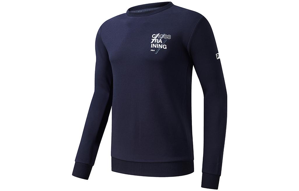 FILA Crewneck Sweatshirt Letter Print Legend Blue A11M111222F-NV