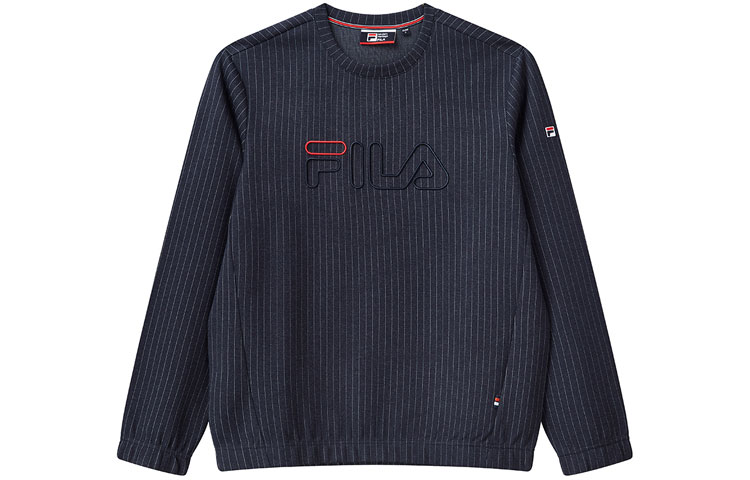 FILA Crewneck Sweatshirt with 3D Logo Stripes in Legendary Blue F11M111209F-NV