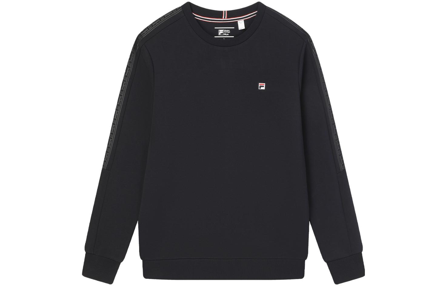 FILA Crewneck Sweatshirt with Dual Sleeve Letter Print in Legend Blue F61M341204A-NV