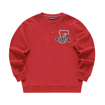 FILA CULTURE Lunar New Year Dragon Blessing Red Logo Knit Sweatshirt - T11M412207F-RD