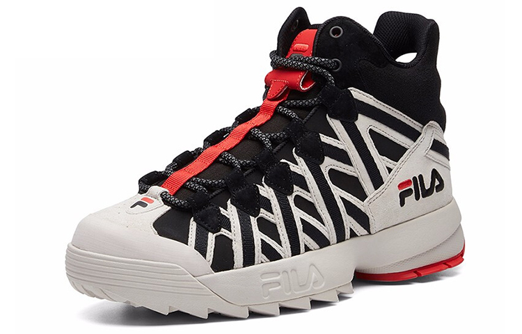 Order FILA D-スタック ケージ ハイ 黒/白 T12M044104FBW