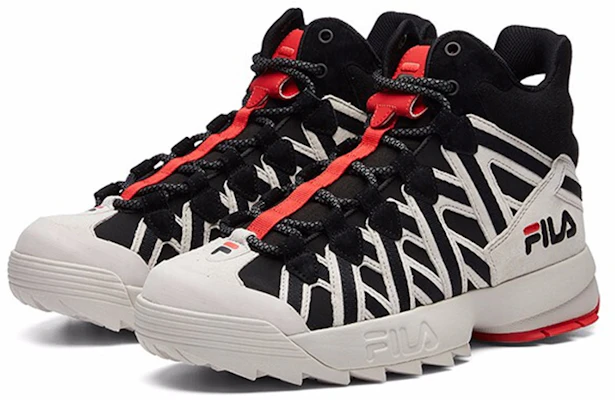 FILA D-スタック ケージ ハイ 黒/白 T12M044104FBW Lookbook FILA D-スタック ケージ ハイ 黒/白 T12M044104FBW
