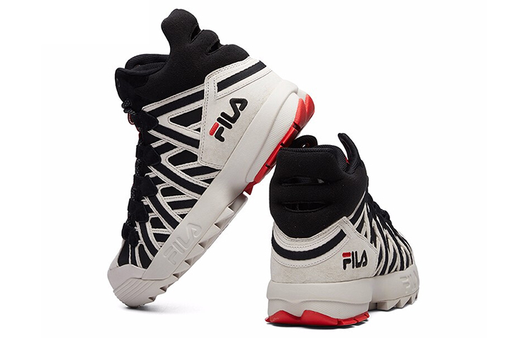 Purchase FILA D-スタック ケージ ハイ 黒/白 T12M044104FBW