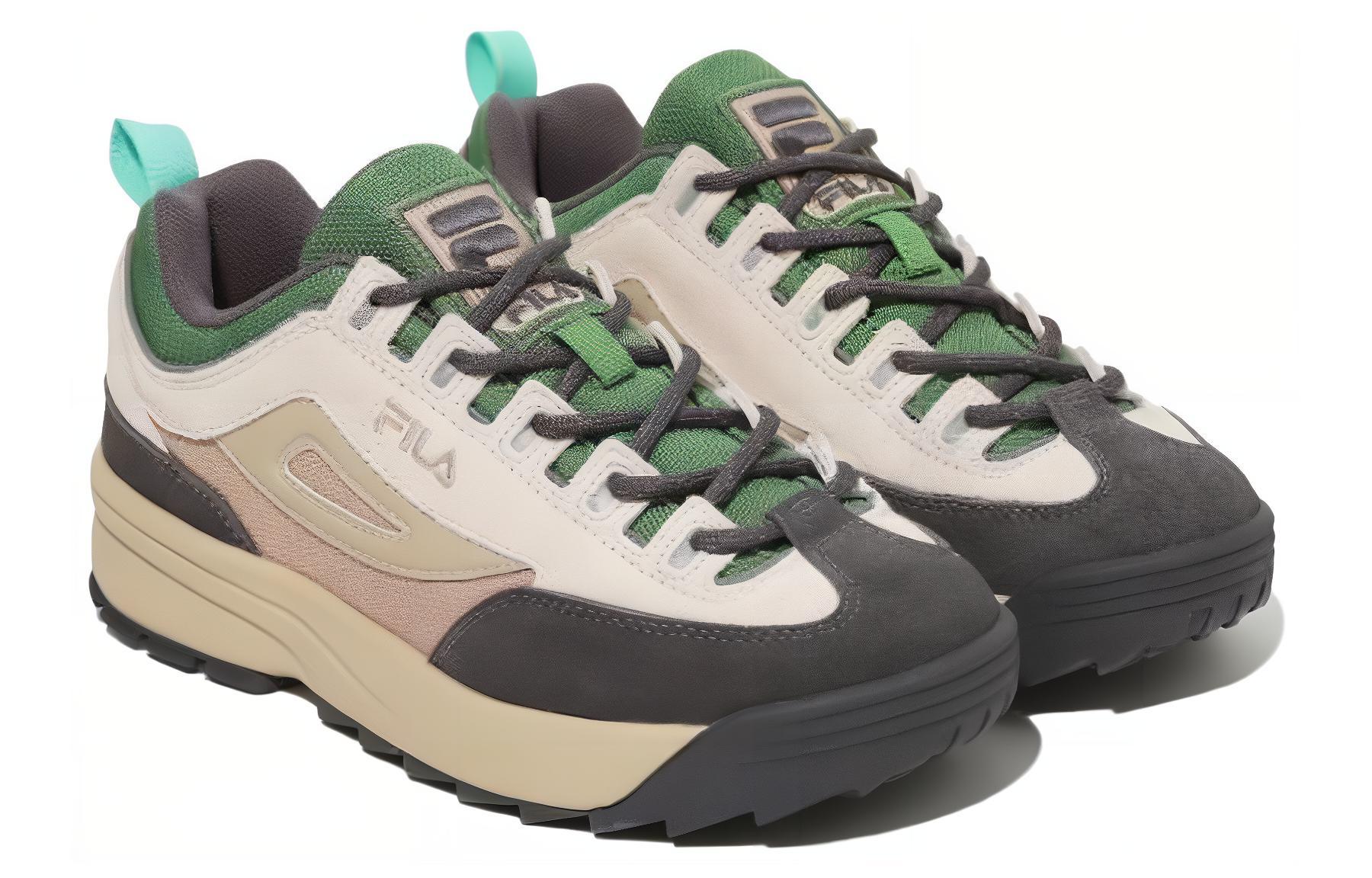 Lookbook FILA Baskets Dad Shoes Basses ''Beige Noir Jaune'' 1RM02748G108