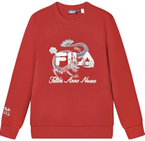 FILA Dada Dragon Series Unisex Pullover Letter Logo Casual Sweatshirt F11M419215F-PK FILA Dada Dragon Series Unisex Pullover Letter Logo Casual Sweatshirt F11M419215F-PK