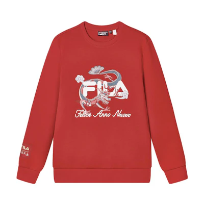 FILA Dada Dragon Series Unisex Pullover Letter Logo Casual Sweatshirt F11M419215F-PK