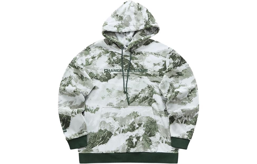 FILA Dark Teal Green All-Over Logo Print Hoodie T11M341207F-GN