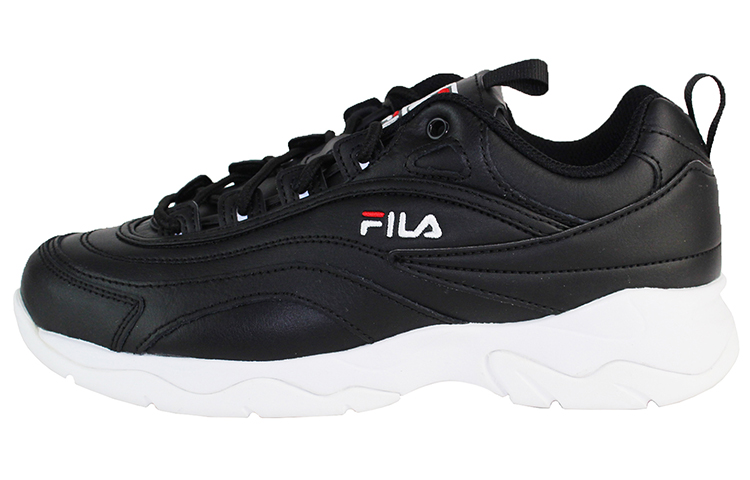 FILA Disarray Leather Athletic Shoes 'Black White' 5CM00783_014
