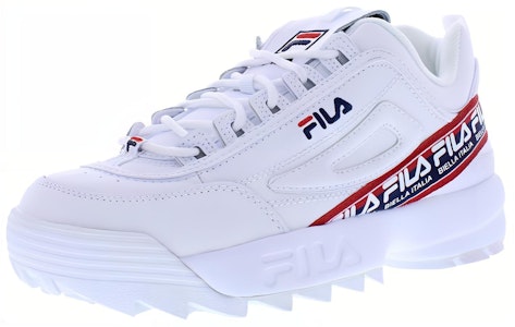 FILA斐乐 Disruptor 舒適百搭 減震耐磨透氣 低幫 生活休閑鞋 男款 白色 Lookbook FILA斐乐 Disruptor 舒適百搭 減震耐磨透氣 低幫 生活休閑鞋 男款 白色