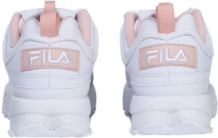 Shop Fila 斐樂 Disruptor 2 低筒潮流鞋 男女同款 粉白 韓版