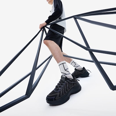 FILA Disruptor 反光黑色款 F12M233121FBK1 2