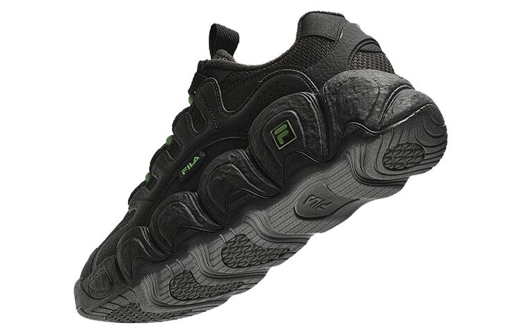 Shop FILA斐乐 Croissant 減震防滑 低幫 老爹鞋 男款 黑色 加絨版