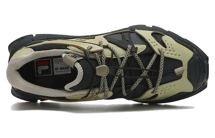 Shop FILA斐樂 減震耐磨 低筒 爸爸鞋 男款 黑黃