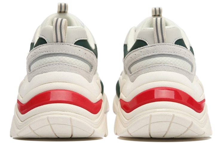 Shop FILA斐樂 魚刺 sofia 低幫 老爹鞋 男女同款 灰紅綠 韓版