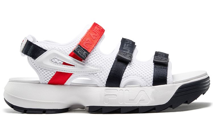 Order FILA Disruptor Sports Sandalen Wit/Zwart/Rood F12M024506FWN