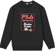 FILA Dragon Series Black Pullover Sweatshirt Unisex Casual Fit F11U419201F-BK FILA Dragon Series Black Pullover Sweatshirt Unisex Casual Fit F11U419201F-BK