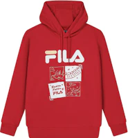FILA Dragon Series Red Hoodie - Unisex Casual Fit for Couples F11U419204FRD FILA Dragon Series Red Hoodie - Unisex Casual Fit for Couples F11U419204FRD