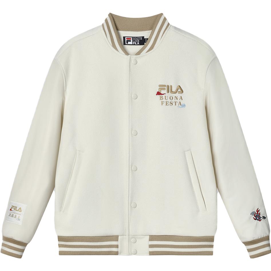 FILA Dragon Series SS24  Casual Patterned Jacket Ceramic White. F11M419904F-IV