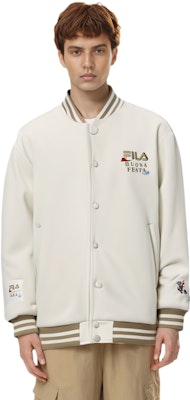 FILA 龙系列 SS24 休闲图案夹克 陶瓷白. F11M419904F-IV Shop FILA 龙系列 SS24 休闲图案夹克 陶瓷白. F11M419904F-IV