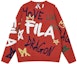 Order FILA ドラゴンシリーズ ユニセックス ニットセーター 赤 - コーデ風手書きデザイン F11U419402F-RD