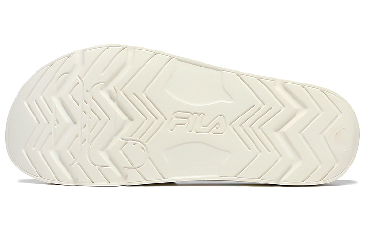 Shop 斐乐 Fila Drifter 21 V-Day 愛心塗鴉 簡約休閒厚底拖鞋 米白 韓版