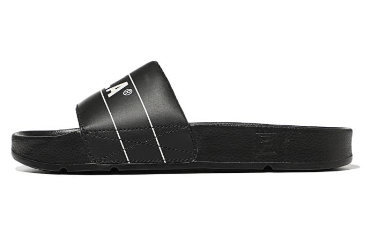 FILA Drifter Lines Casual Sports Slippers Unisex Black White Korean Version 'Black White' 1SM01942E_001