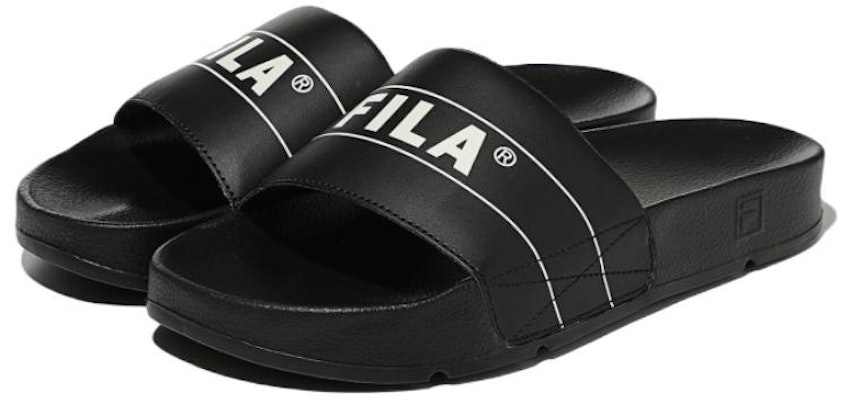 Fila 斐樂 Drifter Lines 休閒運動拖鞋 男女同款 黑白色 韓版 Order Fila 斐樂 Drifter Lines 休閒運動拖鞋 男女同款 黑白色 韓版