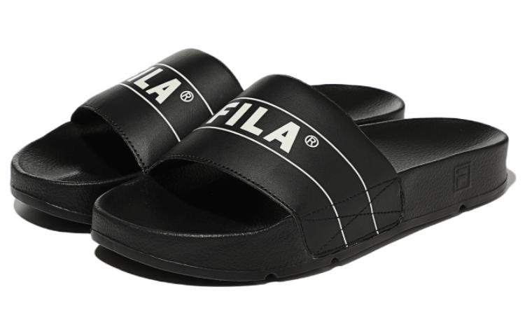 Lookbook FILA ドリフターラインズカジュアルスポーツスリッパユニセックス黒白韓国版 'ブラックホワイト' 1SM01942E_001 1SM01942E_001