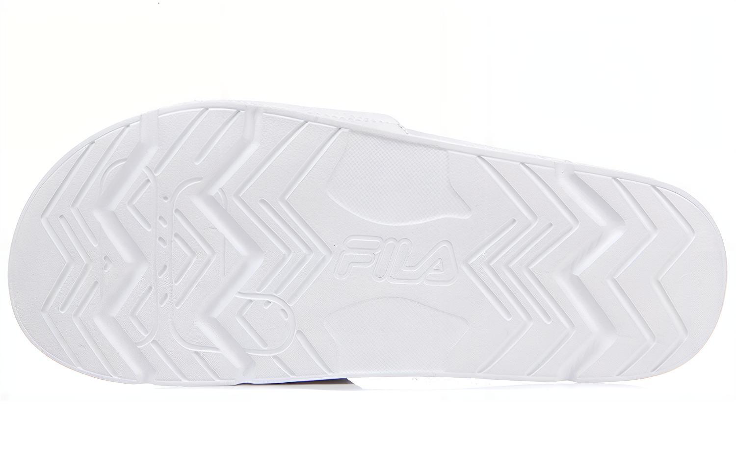 Shop FILA 白色极简韩版拖鞋 FS1SLB1011X_WWT