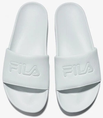 Fila Drifter Slide Sandals White/White/Grey 11001SM02591H101 Shop Fila Drifter Slide Sandals White/White/Grey 11001SM02591H101