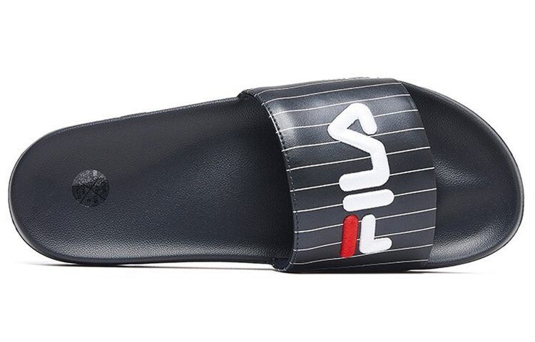 Shop FILAドリフター ストライプ スリッパ (レジェンドブルー) F52M044602FNV