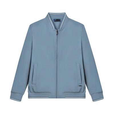 FILA Elegant Blue Solid Casual Business Woven Jacket F11M222702F-BU