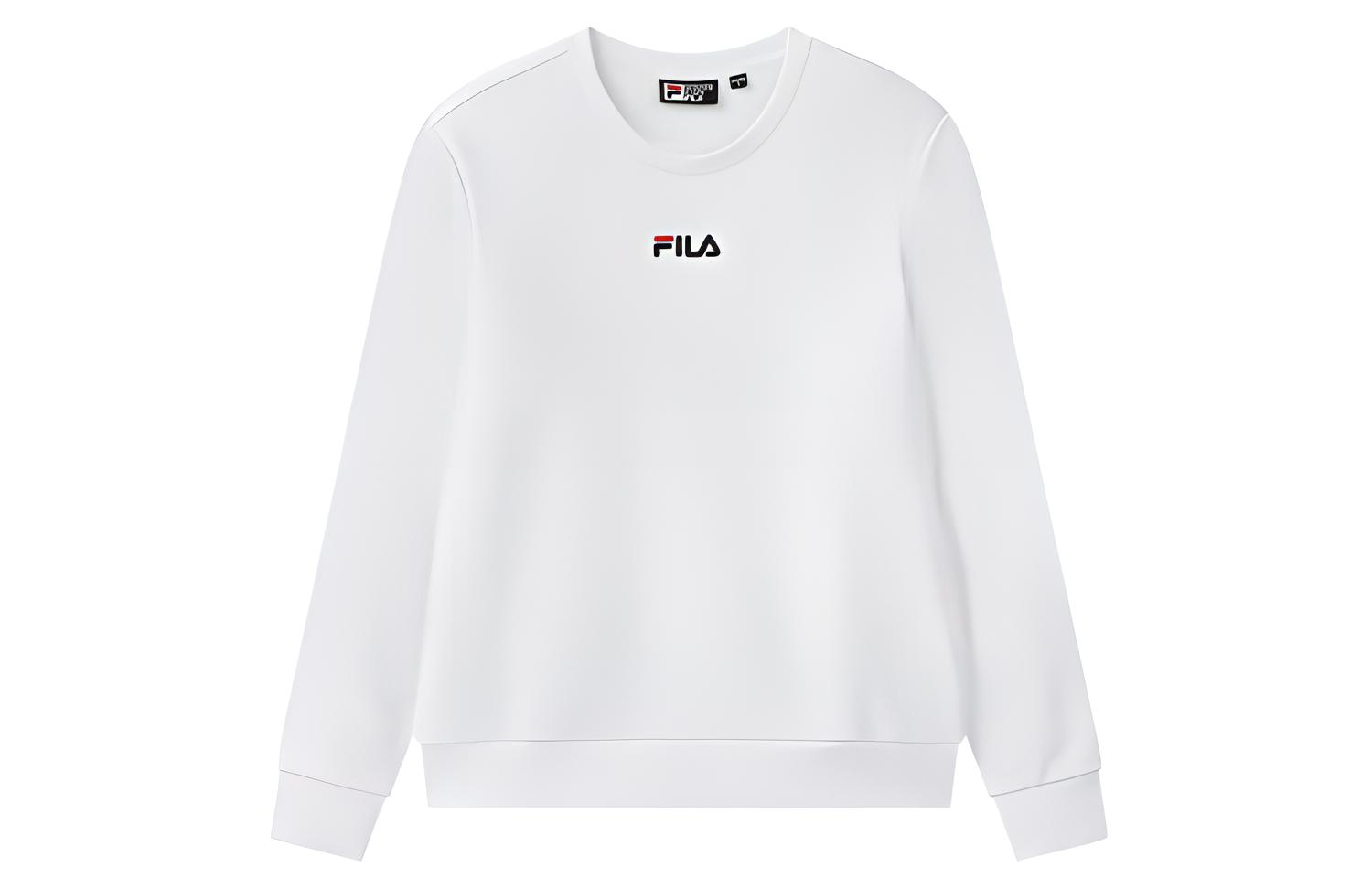 FILA Embroidered Casual Crewneck Sweatshirt White F51M048250FWT