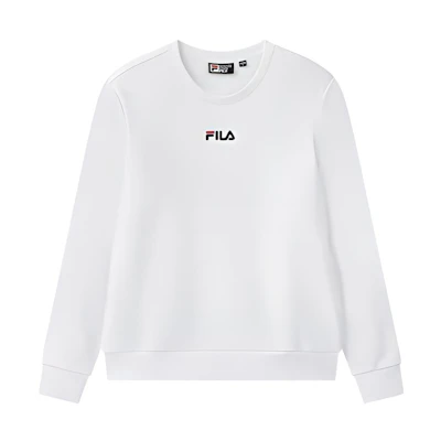 FILA Embroidered Casual Crewneck Sweatshirt White F51M048250FWT