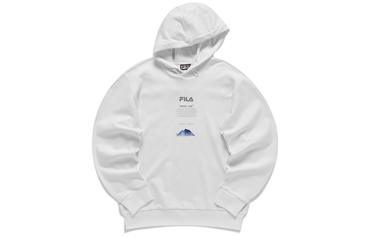 FILA Embroidered Hoodie Standard White Pullover F11M149203F-WT