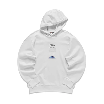 FILA Embroidered Hoodie Standard White Pullover F11M149203F-WT