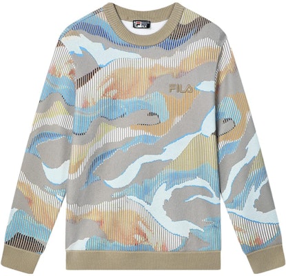 FILA Embroidered Logo Casual Knit Crewneck Long Sleeve Top. F11M348402F-ZA Order FILA Embroidered Logo Casual Knit Crewneck Long Sleeve Top. F11M348402F-ZA