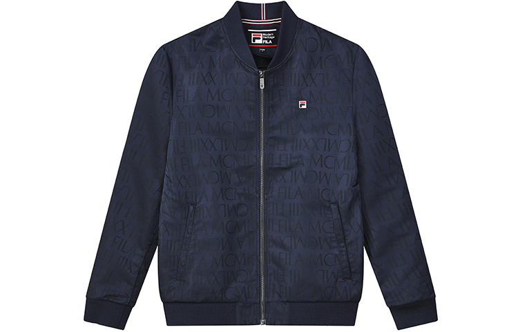 FILA Embroidered Logo All-Over Print Sports Woven Jacket Legend Blue F11M131702F-NV