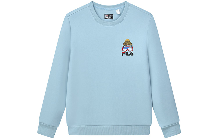 FILA Embroidered Logo Casual Knit Pullover Sweatshirt Men’s Ridge Blue F11M148203F-LB