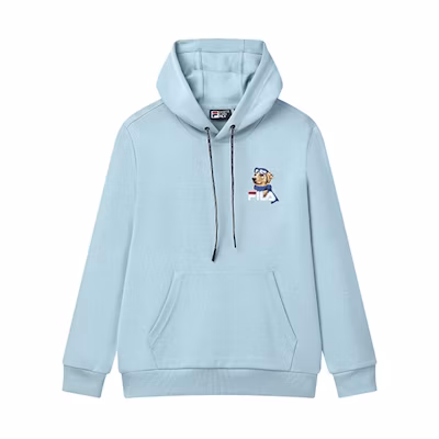 FILA Embroidered Logo Casual Sweatshirt - Ridge Blue F11M148215F-LB