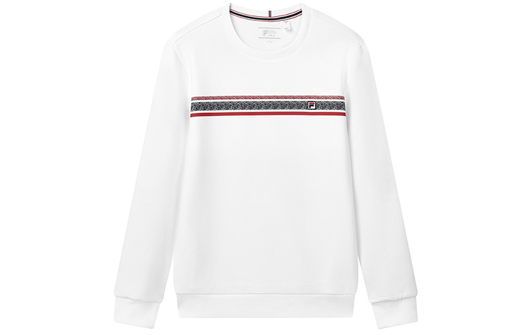 FILA Embroidered Logo Crewneck Sweatshirt Standard White F11M141214FWT