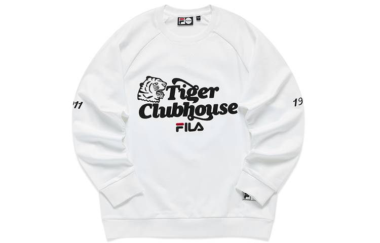 FILA Embroidered Logo Crewneck Sweatshirt Standard White T11M142212F-WT