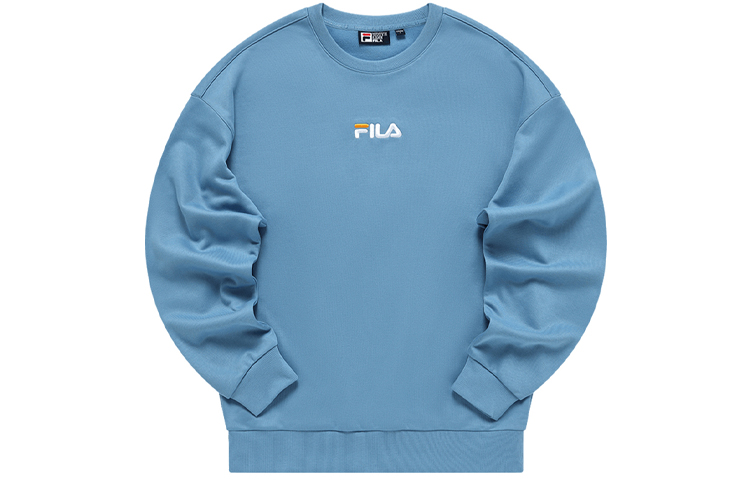 FILA Embroidered Logo Fleece Pullover Sweatshirt Blue (Unisex Style) F51U138295F-BU