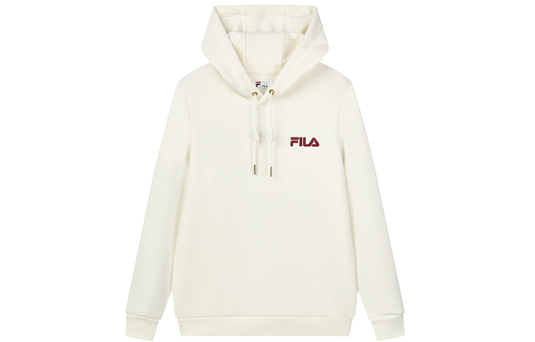 FILA Embroidered Logo Hoodie Pullover Mist Lotus White F11M149205F-IV