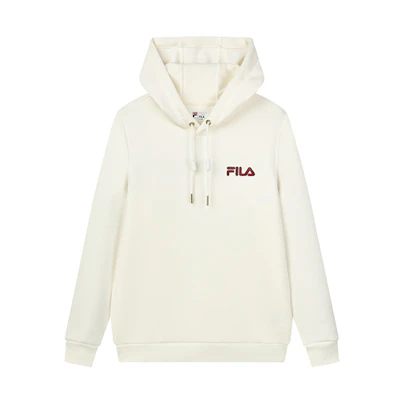 FILA Embroidered Logo Hoodie Pullover Mist Lotus White F11M149205F-IV