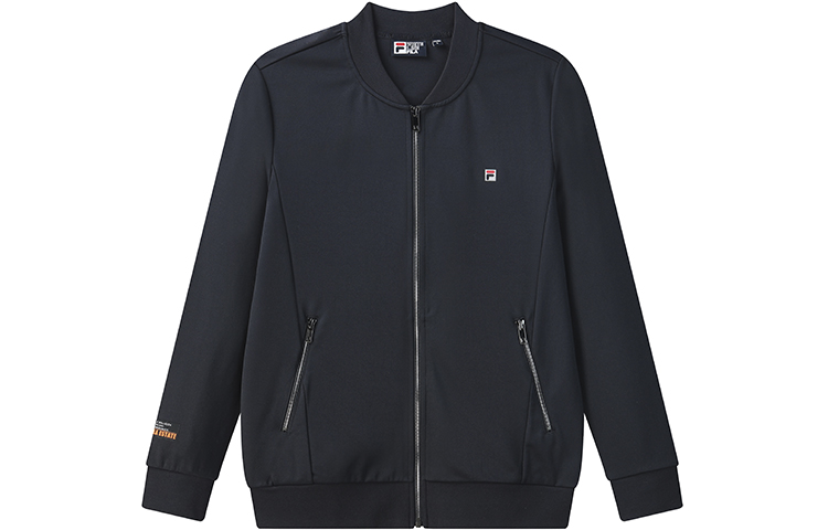 FILA Embroidered Logo Knit Bomber Jacket - Legendary Blue F11M128501F-NV